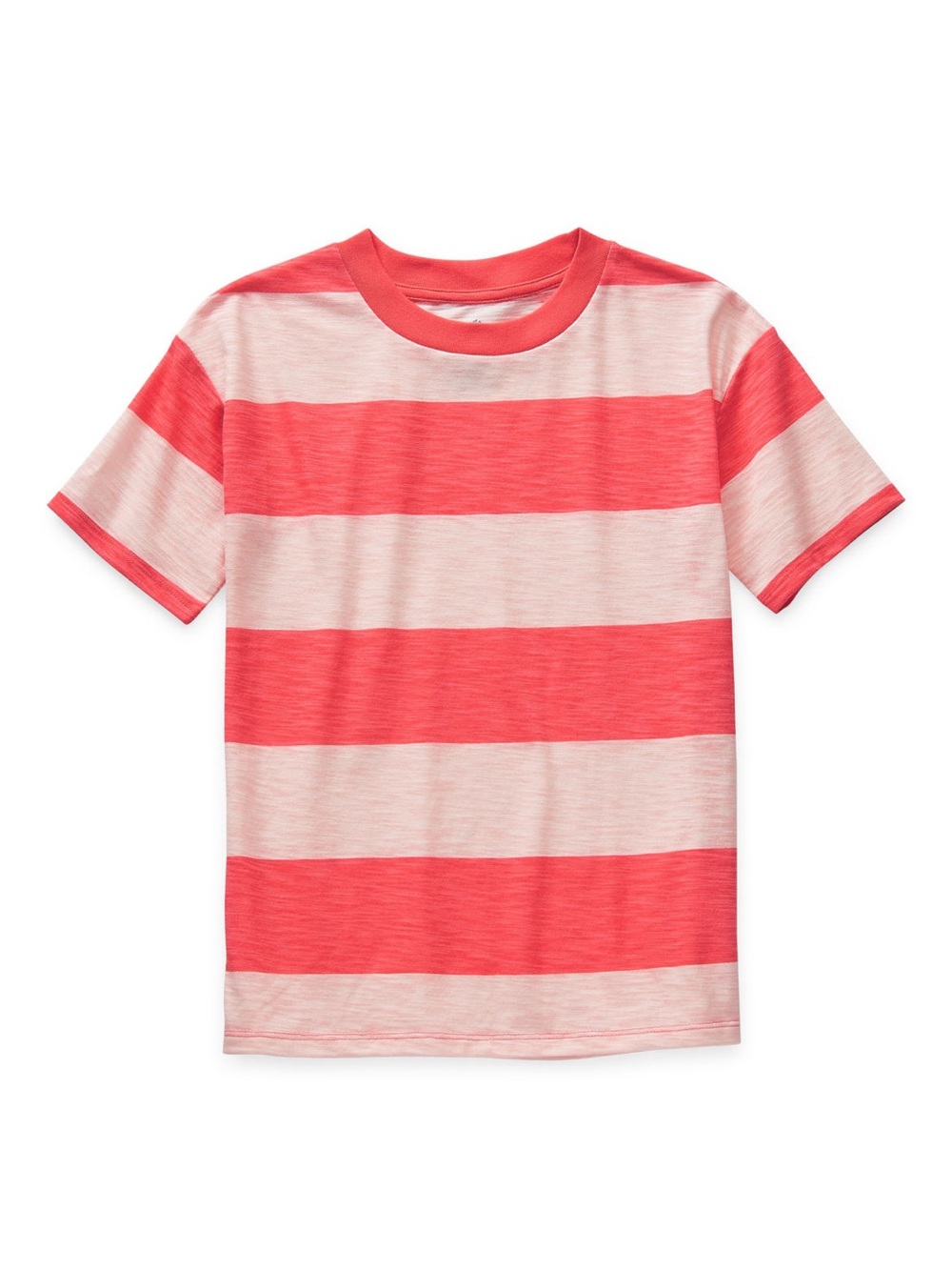 Kids Striped Short-Sleeve Tee in Strawberry and Cream
